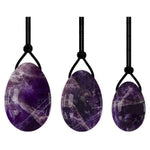 Ielādēt attēlu galerijas skatītājā, Akmens Ametists / Yoni Ola Ametists / Yoni Egg Amethyst with Hole 2x3cm / 2.5x4cm / 3x4.5cm
