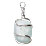 Ielādēt attēlu galerijas skatītājā, Kulons Amazonīts Ķīna / Amazonite Pendant with Silver Plated Spiral