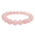 Ielādēt attēlu galerijas skatītājā, Rokassprādze Rozā Kvarcs Brazīlija / Rose Quartz 10mm