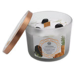 Load image into Gallery viewer, Svece ar dabīgiem akmeņiem Cleansing Aromatherapy Gemstone Candle Sandalwood 70g