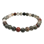 Ielādēt attēlu galerijas skatītājā, Rokassprādze Heliotrops vai Asinsakmens Dienvidāfrika / Bloodstone or Heliotrope 6mm