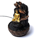 Ielādēt attēlu galerijas skatītājā, Ūdens Strūklaka Meditating Buddha with Lotus 19.5x19.5x27cm
