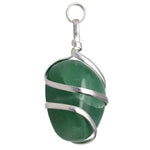 Load image into Gallery viewer, Kulons Aventurīns / Zaļais Aventurīns / Green Aventurine Pendant with Silver Plated Spiral
