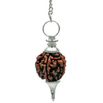 Load image into Gallery viewer, Rudraksha Pendulum silver coloured