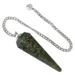 Ielādēt attēlu galerijas skatītājā, Svārsts Heliotrops / Asinsakmens Brazīlija / Heliotrope / Bloodstone Conical Pendulum