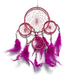 Загрузить изображение в средство просмотра галереи, Sapņu Ķērājs Dreamcatcher with Feathers Pink Ø13cm