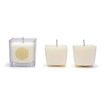 Load image into Gallery viewer, Rapeseed wax scented candle flower of life refill set