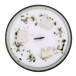 Load image into Gallery viewer, Svece ar dabīgiem akmeņiem Purification Aromatherapy Gemstone Candle White Sage 265g