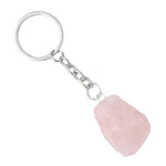 Ielādēt attēlu galerijas skatītājā, Atslēgu Piekariņš Rough Rozā Kvarcs / Rose Quartz Rough