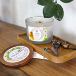 Load image into Gallery viewer, Green Tea and Citrine Gemstone Candle - Positivity