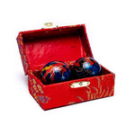 Ielādēt attēlu galerijas skatītājā, Ķīniešu Veselības Bumbiņas Dragon & Phoenix Dark Blue Ø3.5cm