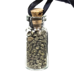 Load image into Gallery viewer, Glass Bottle / Pendant Pyrite 3.6cm
