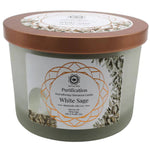 Load image into Gallery viewer, Svece ar dabīgiem akmeņiem Purification Aromatherapy Gemstone Candle White Sage 265g