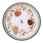 Load image into Gallery viewer, Svece ar dabīgiem akmeņiem Good Energy Aromatherapy Gemstone Candle Palo Santo 265g