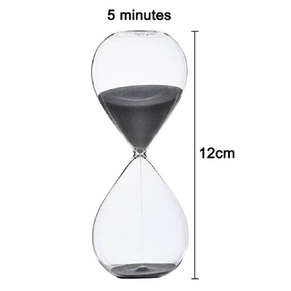 Smilšu Pulkstenis Hourglass Black 5 minūtes