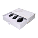 Ielādēt attēlu galerijas skatītājā, Akmens Obsidiāns / Yoni Ola Melnais Obsidiāns / Yoni Egg Black Obsidian with Hole 2x3cm / 2.5x4cm / 3x4.5cm