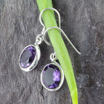 Load image into Gallery viewer, Silver Earrings Amethyst