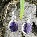 Load image into Gallery viewer, Silver Earrings Amethyst