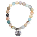 Ielādēt attēlu galerijas skatītājā, Rokassprādze Amazonīts Matēts / Amazonite & Buddha 8mm
