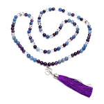 Ielādēt attēlu galerijas skatītājā, Mala / Skaitāmkrelles 108 MIX Amethyst / Aventurine / Clear Quartz & OM 44cm