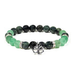 Load image into Gallery viewer, Earrings kambaba jasper/green aventurine with clover