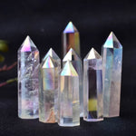 Ielādēt attēlu galerijas skatītājā, Akmens Enģeļu Auras Kvarcs / Kalnu Kristāls / Angel Aura Clear Quartz 6-12cm