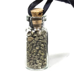 Load image into Gallery viewer, Glass Bottle / Pendant Pyrite 3.6cm