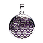 Load image into Gallery viewer, Flower of Life Pendant with Gemstone