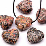 Load image into Gallery viewer, Kulons Jašma / Leopardādas Jašma / Leopard Jasper Heart