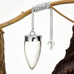 Ielādēt attēlu galerijas skatītājā, Svārsts Kalnu Kristāls / Clear Quartz Acorn 40-45mm