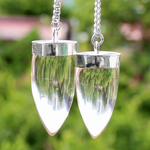 Ielādēt attēlu galerijas skatītājā, Svārsts Kalnu Kristāls / Clear Quartz Acorn 40-45mm