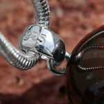 Ielādēt attēlu galerijas skatītājā, Kulons Heliotrops vai Asinsakmens un Sudrabs 925 / Heliotrope or Bloodstone & Silver 925