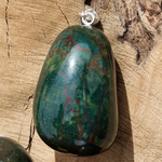 Ielādēt attēlu galerijas skatītājā, Kulons Heliotrops vai Asinsakmens un Sudrabs 925 / Heliotrope or Bloodstone & Silver 925