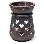 Load image into Gallery viewer, Oil burner Hearts soapstone 10cm