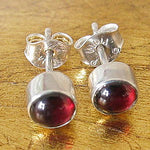 Ielādēt attēlu galerijas skatītājā, Sudraba Auskari Granāts / Garnet