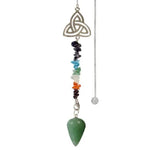 Ielādēt attēlu galerijas skatītājā, Svārsts Aventurīns / Aventurine 7 Chakra & Triquetra