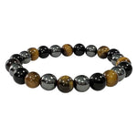 Load image into Gallery viewer, Bracelet hematite/obsidian/ tiger eye elastic 8mm