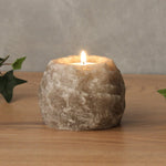Ielādēt attēlu galerijas skatītājā, Svečturis Tējas Svecei Himalaju Sāls / Himalayan Salt Candle Holder Grey 600-800gr