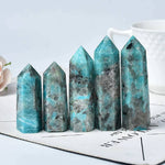 Ielādēt attēlu galerijas skatītājā, Akmens Amazonīts un Dūmu Kvarcs / Amazonite and Smokey Quartz 6-12cm