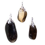 Ielādēt attēlu galerijas skatītājā, Kulons Dūmu Kvarcs Brazīlija / Smokey Quartz with metal eyelet 1.5cm - 3cm
