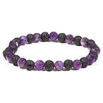 Ielādēt attēlu galerijas skatītājā, Rokassprādze MIX Lava & Amethyst 6mm