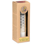 Load image into Gallery viewer, Scented stearin candle Flower of Life white 21x6.5cm