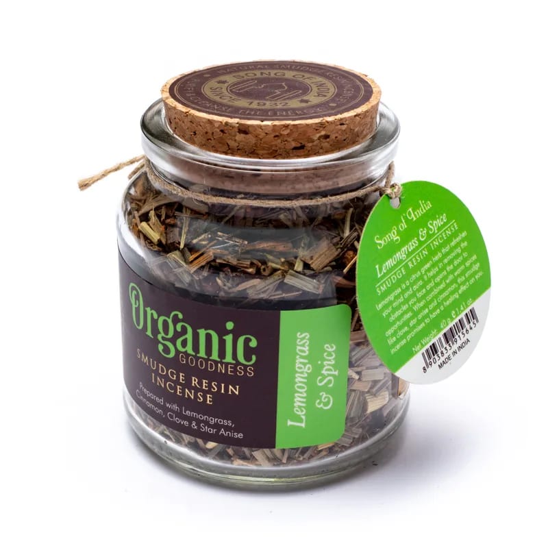 Lemongrass & Spice Sveķi / Organic Goodness Smudge Resin Incense 40g