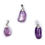 Ielādēt attēlu galerijas skatītājā, Kulons Pin Drilled Cap Ametists Brazīlija / Amethyst 1.5cm - 3cm