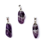 Ielādēt attēlu galerijas skatītājā, Kulons Pin Drilled Cap Ametists / Ševrona Ametists / Chevron Amethyst 1.5cm - 3cm