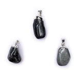 Load image into Gallery viewer, Cat's eye gemstone pendant pin drilled cap 2cm - 3cm