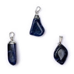 Load image into Gallery viewer, Sodalite gemstone pendant pin drilled cap