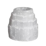 Load image into Gallery viewer, Svečturis Selenīts / Selenite Mountain Top Candle Holder 8cm
