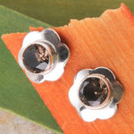 Ielādēt attēlu galerijas skatītājā, Sudraba Auskari Dūmu Kvarcs / Smokey Quartz