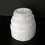 Load image into Gallery viewer, Svečturis Selenīts / Selenite Mountain Top Candle Holder 8cm